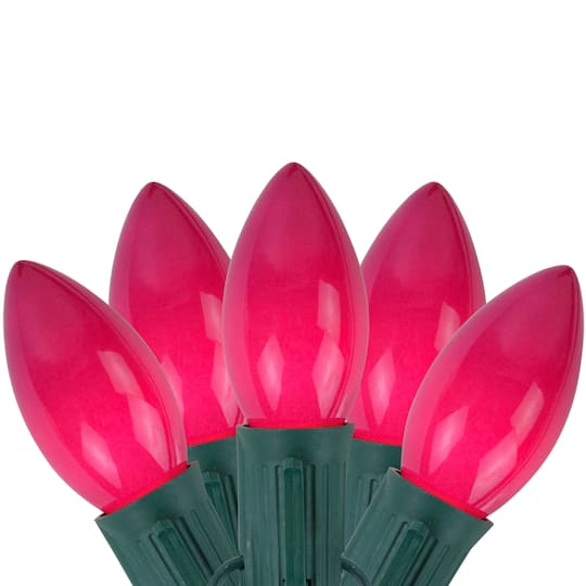 25ct. Opaque C9 Christmas String Lights By Northlight in Fuchsia Pink | 24 ft | Michaels®